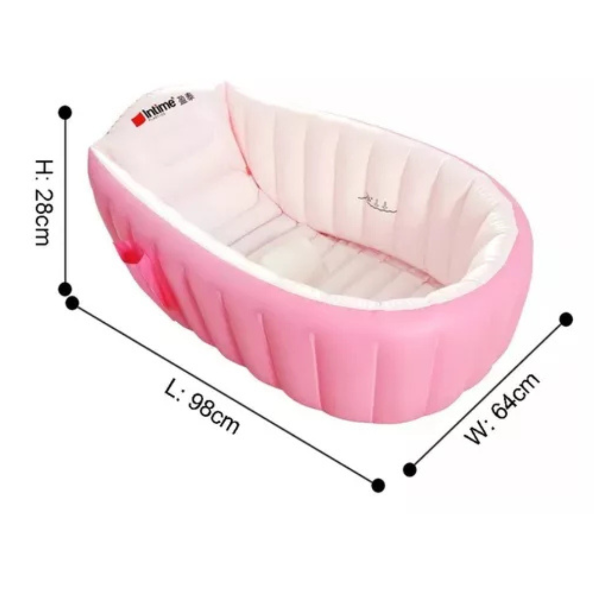 Bañera inflable para bebé rosa